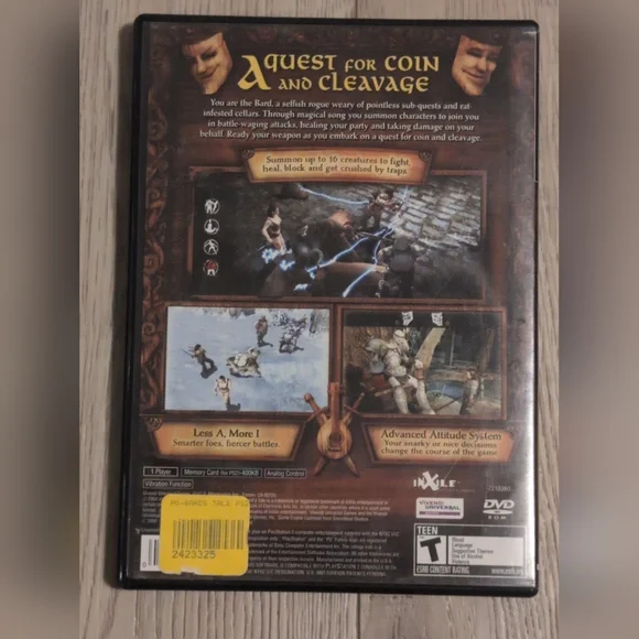 The Bard's Tale, PS2, Used, CIB, Untested - Picture 2 of 4